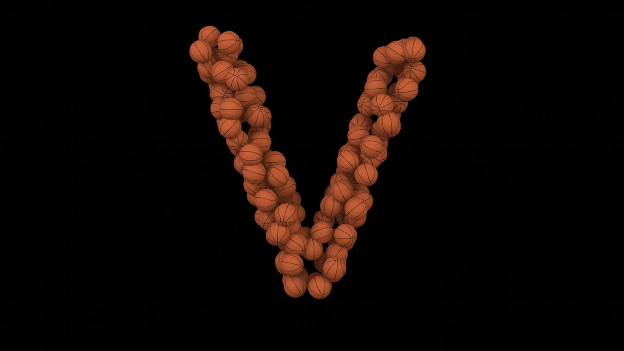Basketball Looping Animation  Letter V