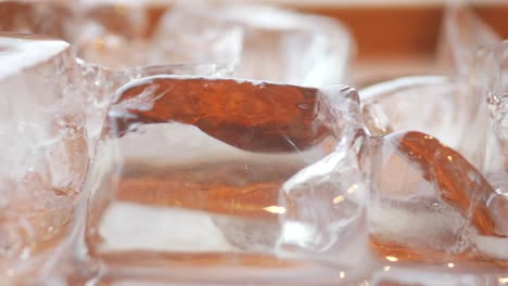 cubos de hielo de cerca