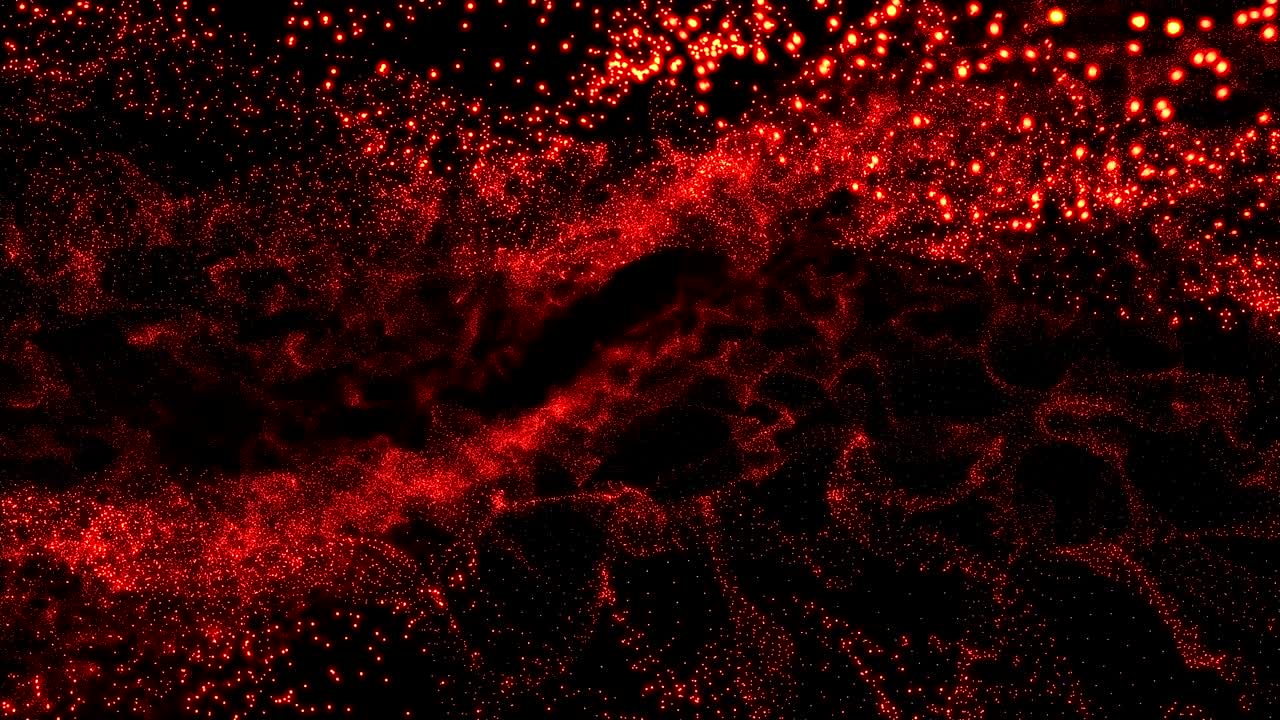 추상적인 입자 배경은 오렌지색과 4k입니다.