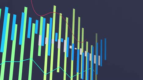 Animation-Der-Statistischen-Datenverarbeitung-Vor-Blauem-Hintergrund