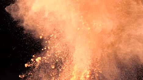 orange powder explosion