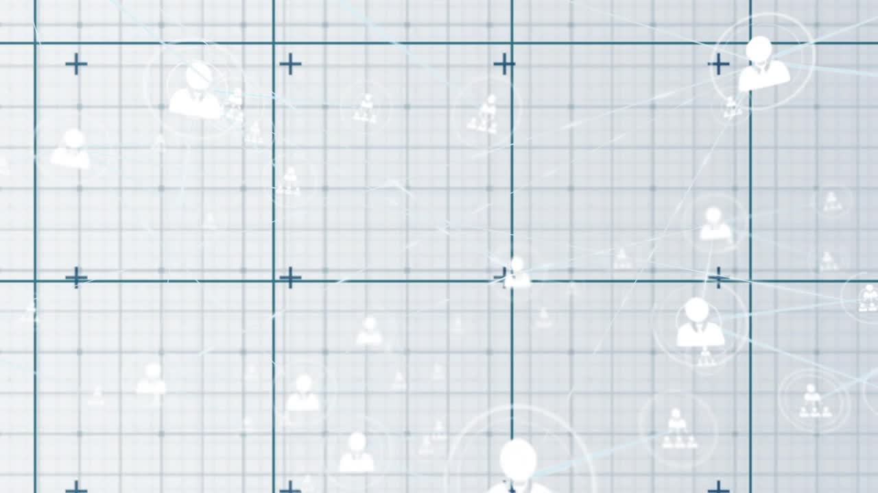 Central avatar activating, brightening and linking nearby avatars, mapping contact network