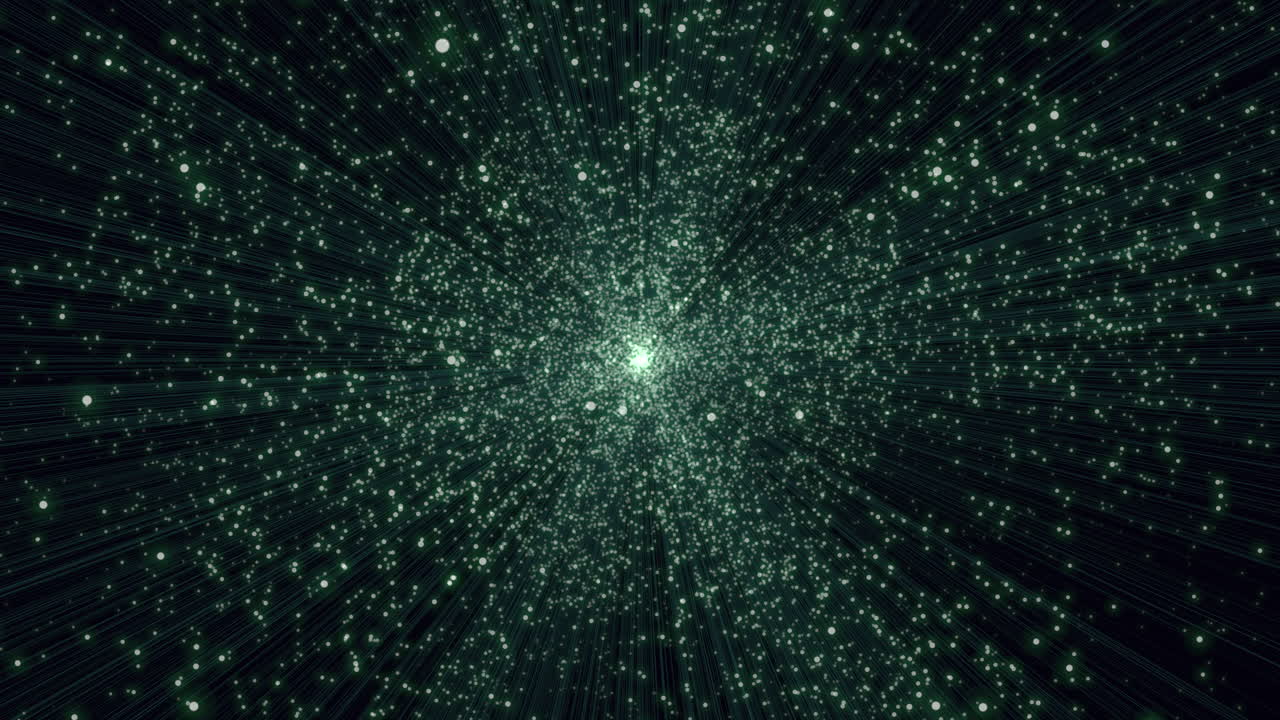 Des étoiles et des points colorés dans l'obscurité
