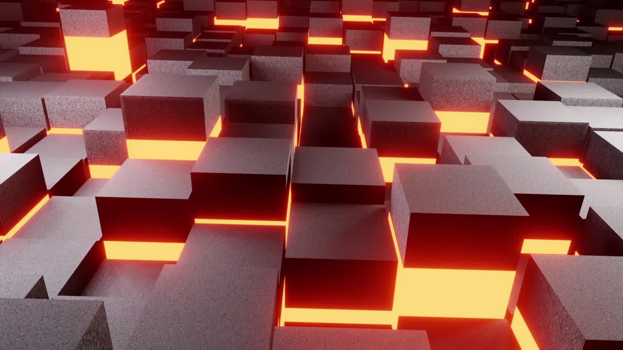 New metal cubes with neon ligth VJ loop background