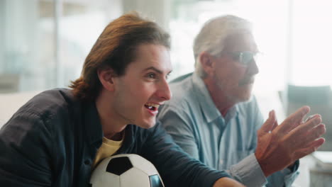 men watching football on television