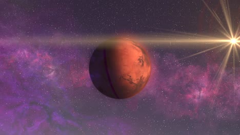 marte en el espacio