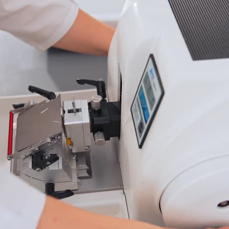 collection for analysis disease in lab. hands of doctor taking samples of blood tubes for analysis