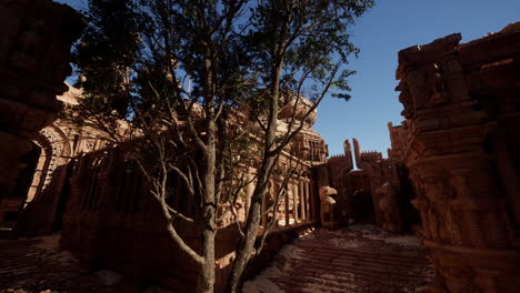 ruins of an ancient temple in the desert