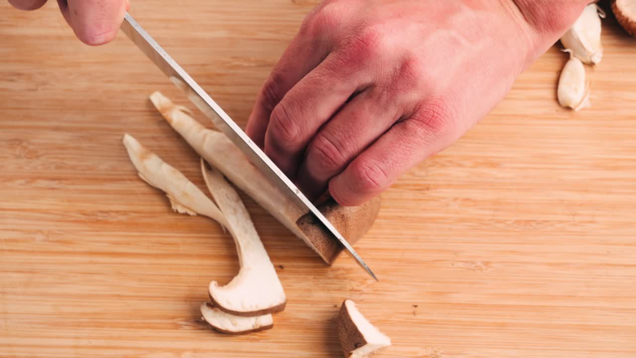 Preparing Shiitake Mushrooms