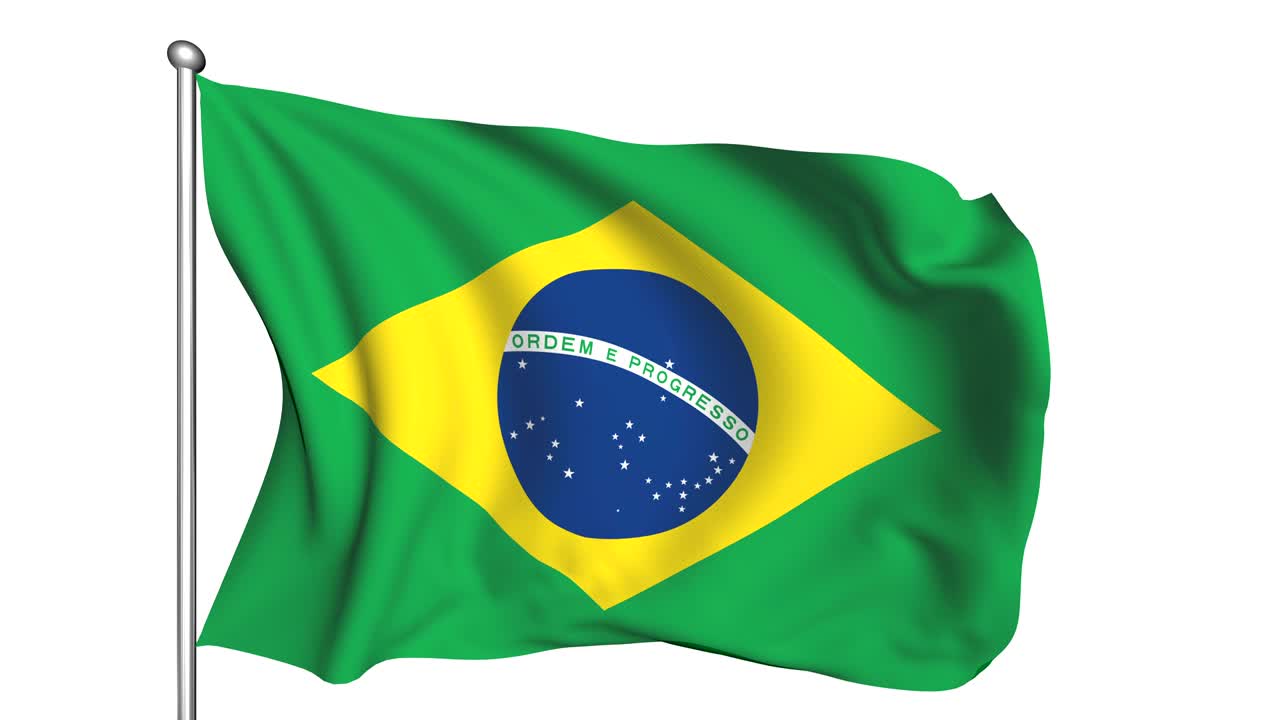bandeira do Brasil (semitransparente, em loop, canal alfa)
