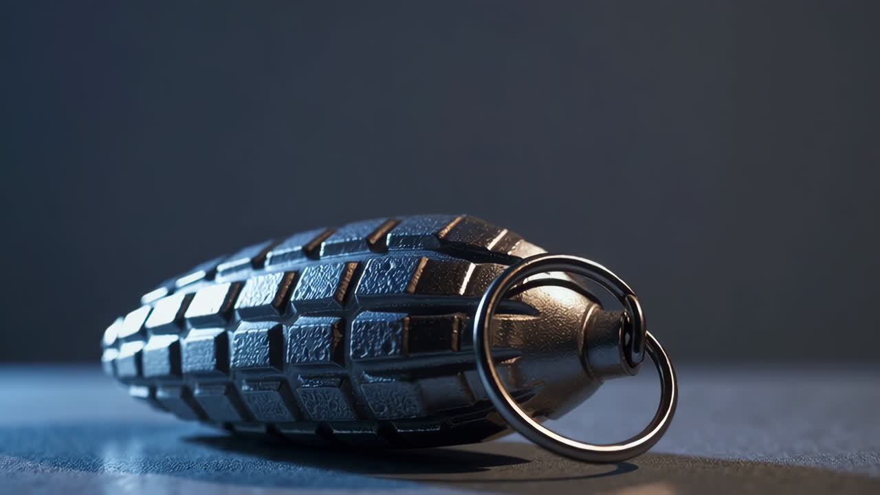 Close-up of a hand grenade