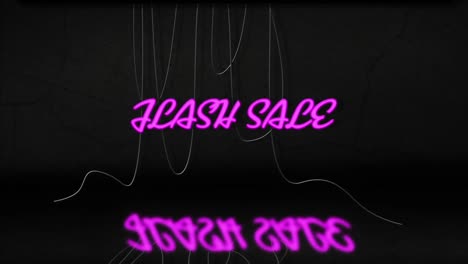 pink neon flash sale text