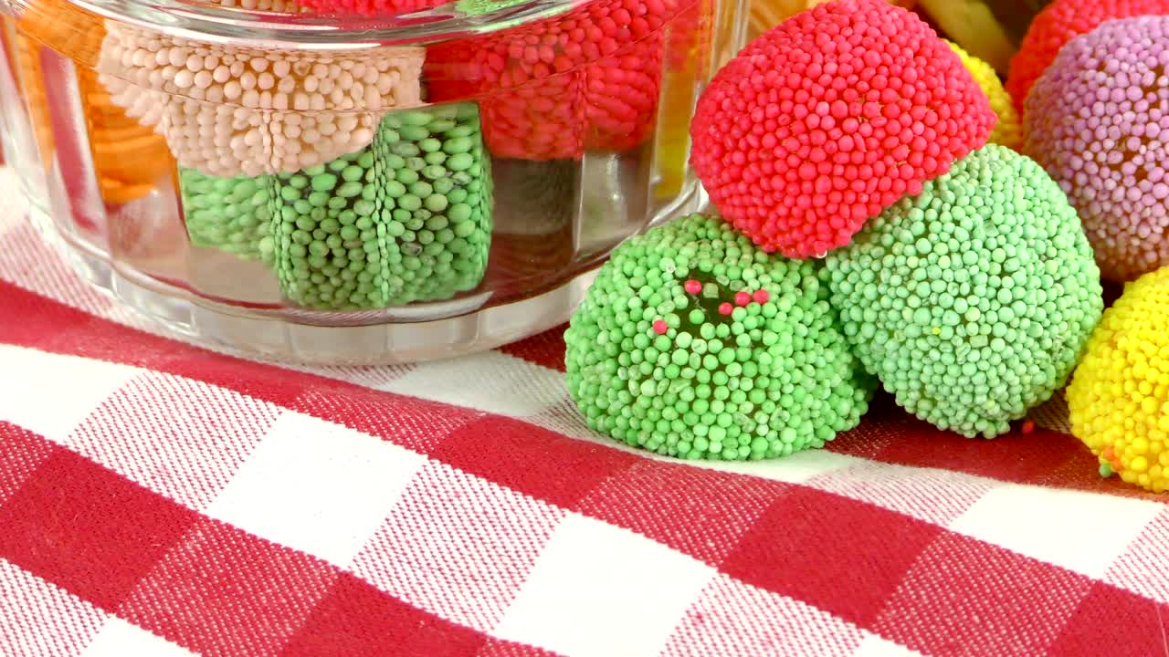 caramelo dulce gelatina y delicioso postre de azúcar