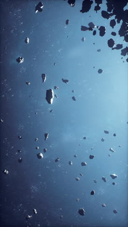 asteroid field in space