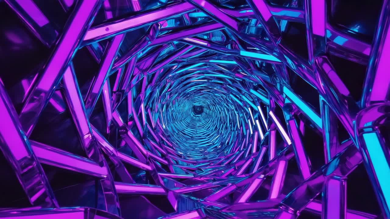 túnel de neón abstracto