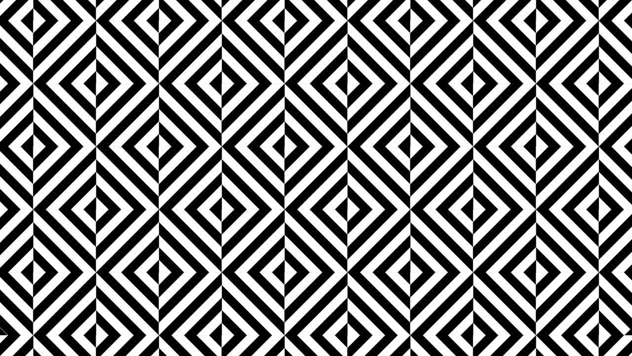 Pattern of striped tiles in a monochrome color scheme. Seamless loop motion graphic animated mosaic in a flat style