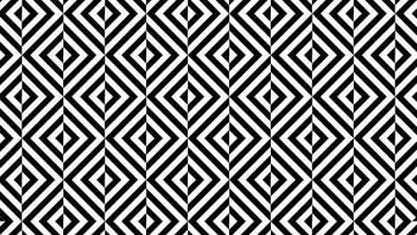 patrón de azulejos a rayas en un esquema de colores monocromáticos. gráfico de movimiento de bucle sin costuras mosaico animado en un estilo plano