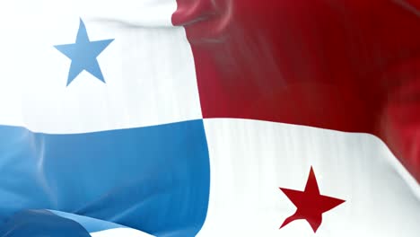 panama flag slow waving background. 4k close up flag waving. seamless loop