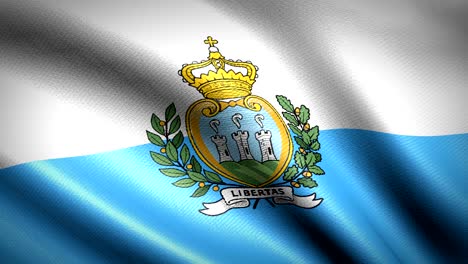 san marino flag. seamless looping animation. 4k high definition video