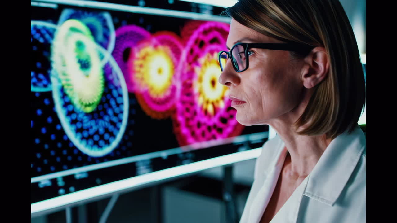 Scientist in a modern laboratory setting