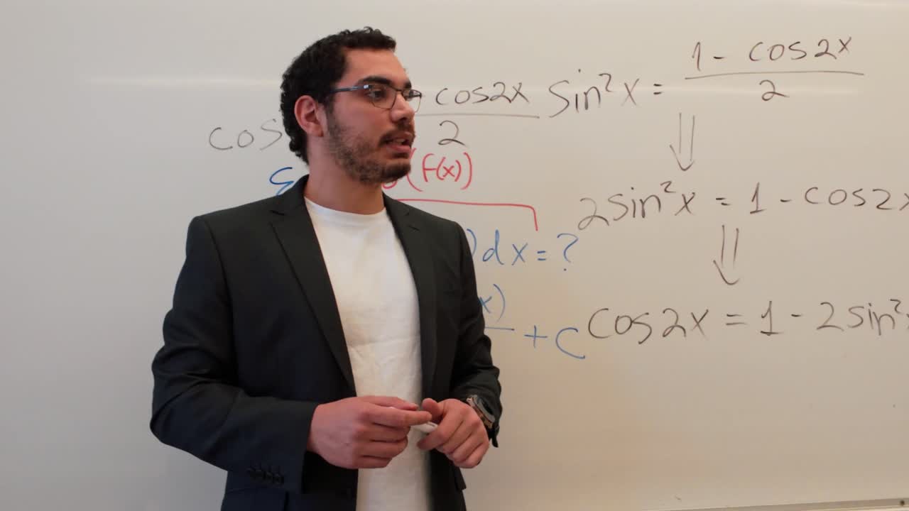 University Professor Explaining a Math Lecture