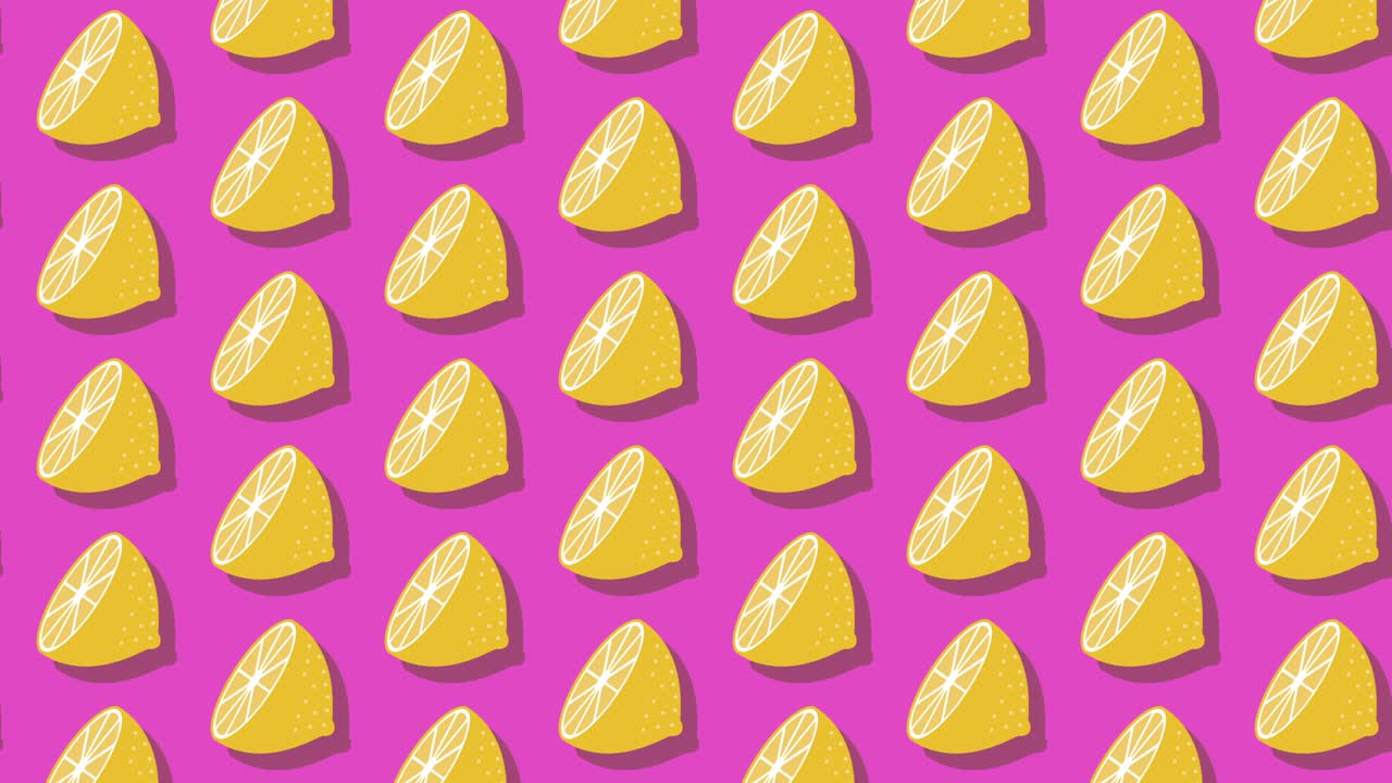 animación de bucle de ilustración de limón.