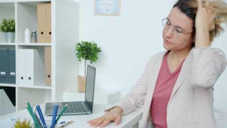 woman in a meeting or consultation
