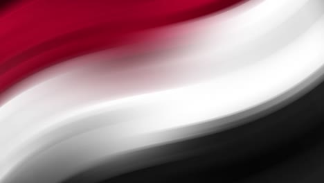 abstract waving flag of yemen: seamless loop animation