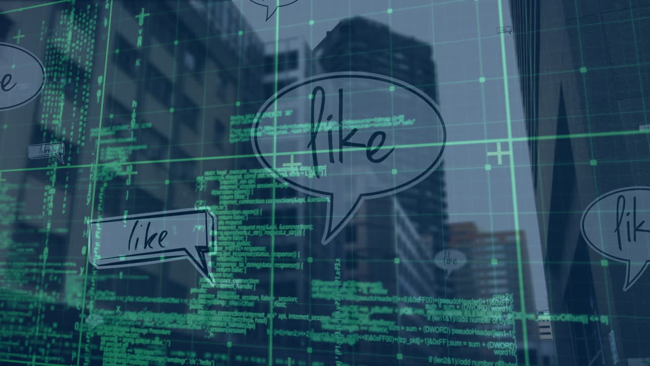 미디어 아이콘의 애니메이션과 도시 풍경에 대한 데이터 처리