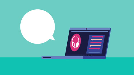 online meeting or video call laptop