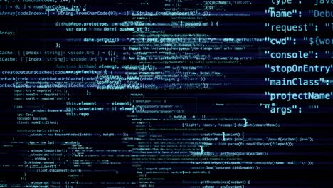 el código abstracto se mueve en el espacio virtual. en bucle