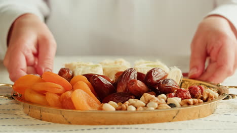 tray of assorted dried fruits and nuts