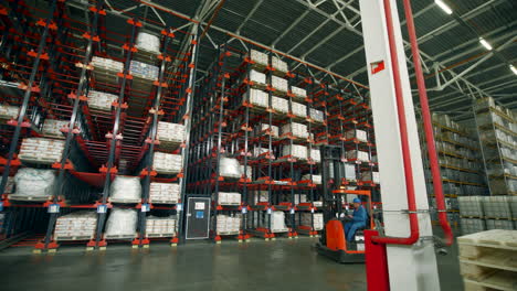 warehouse operations with forklift