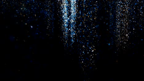 gold and blue glitter background. loop