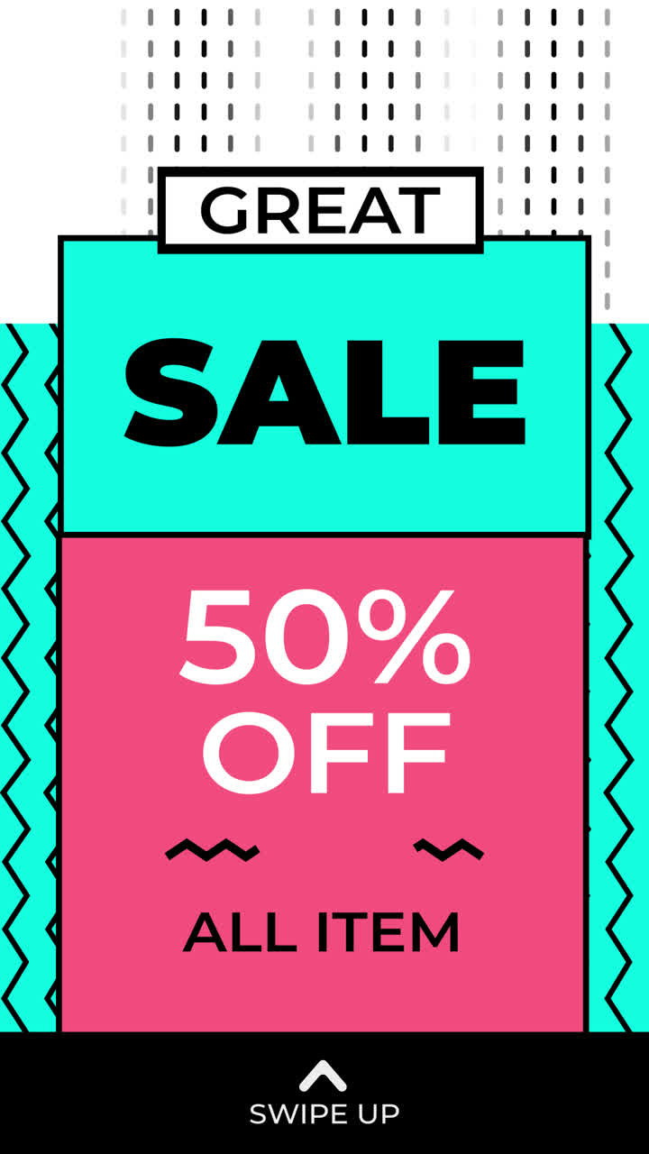 Modern Graphic Design for a 50% Off Sale