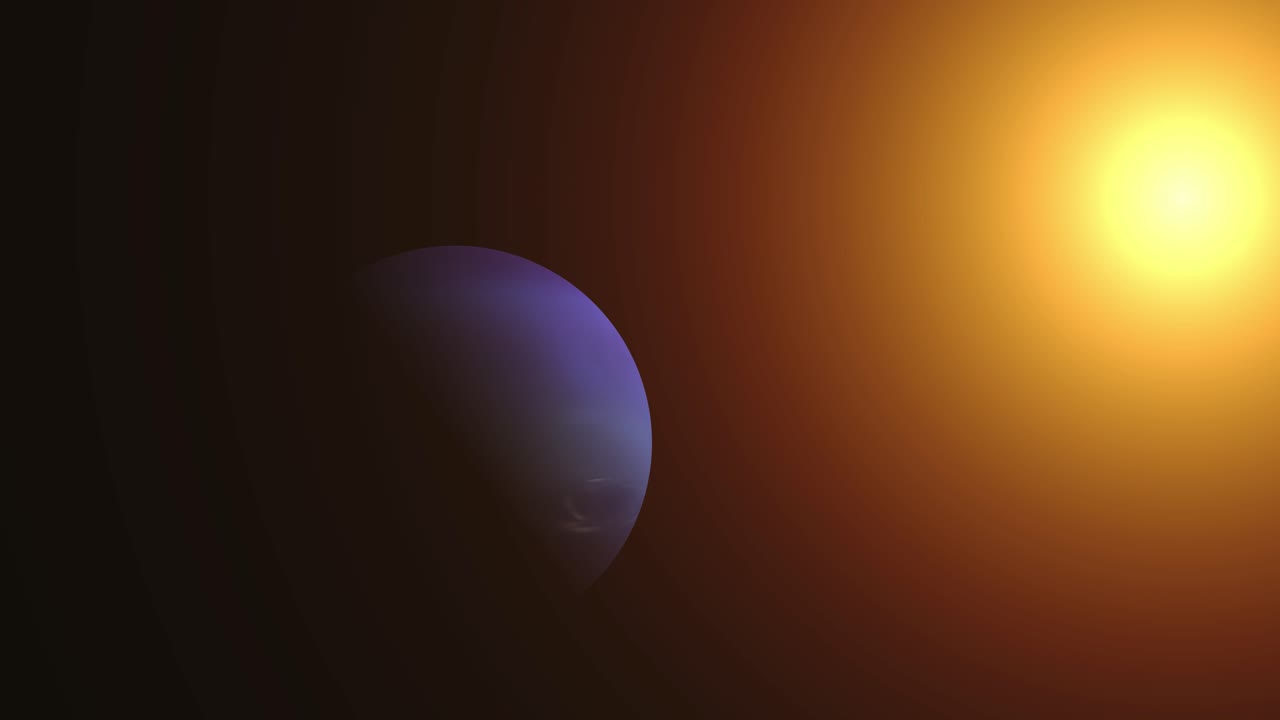 animation Deep Space View of Planets in the Galaxy