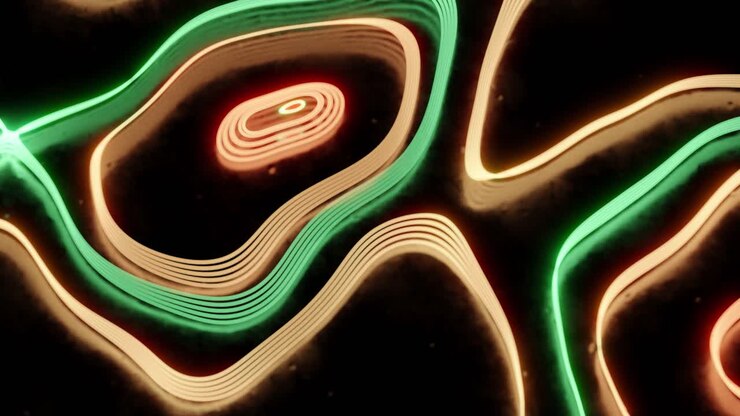 Abstract Neon Lines Pattern