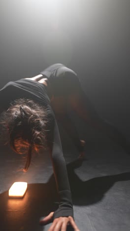 female dancer in stretching pose