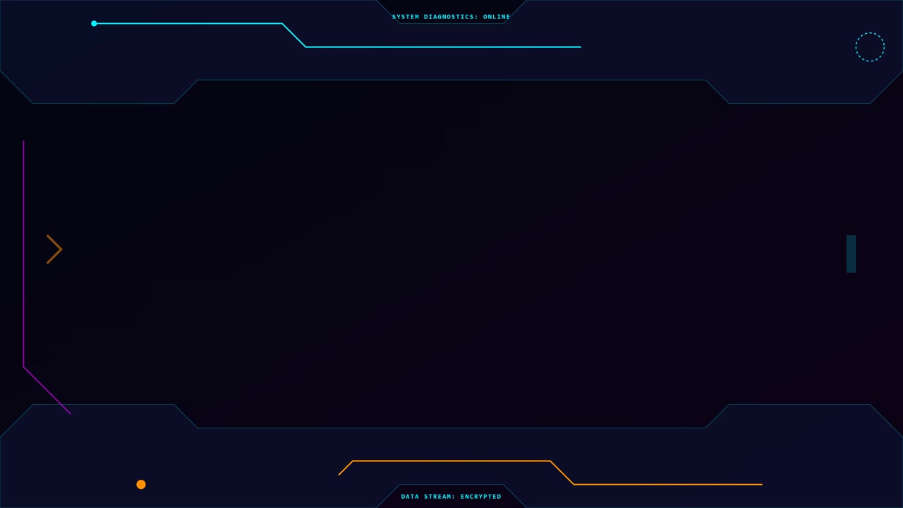 Futuristic Digital Interface Overlay with Animated Data Elements