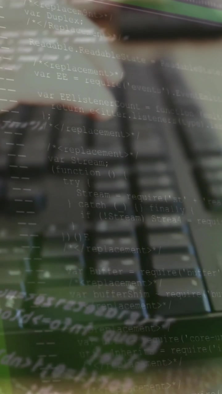 Animation of financial data processing over caucasian woman using computer