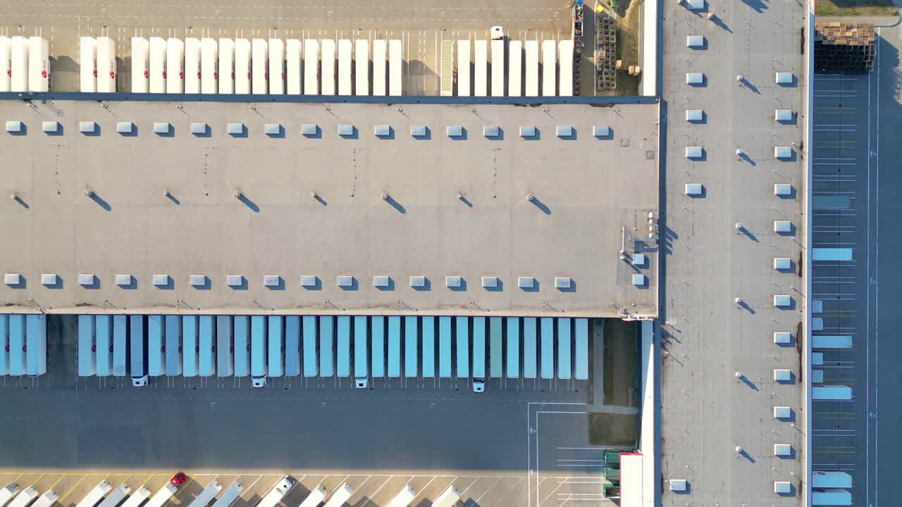 vista aérea del almacén de mercancías