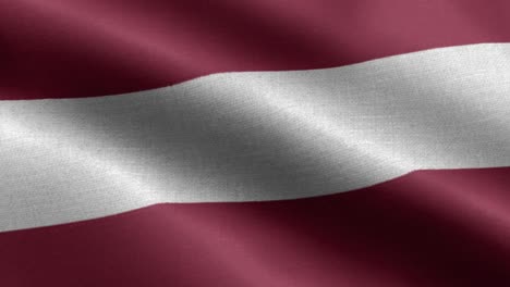 closeup waving loop 4k national flag of  latvia