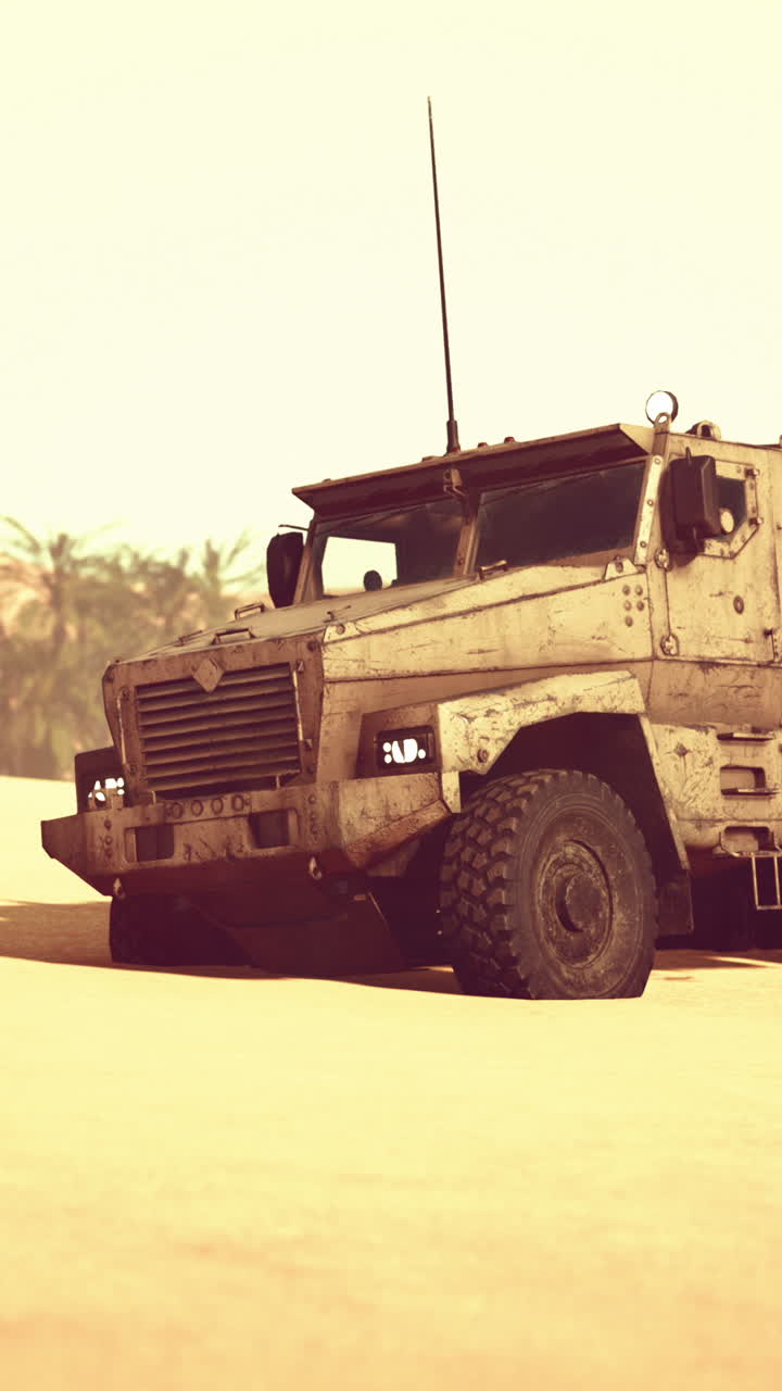 Camion militare nel deserto
