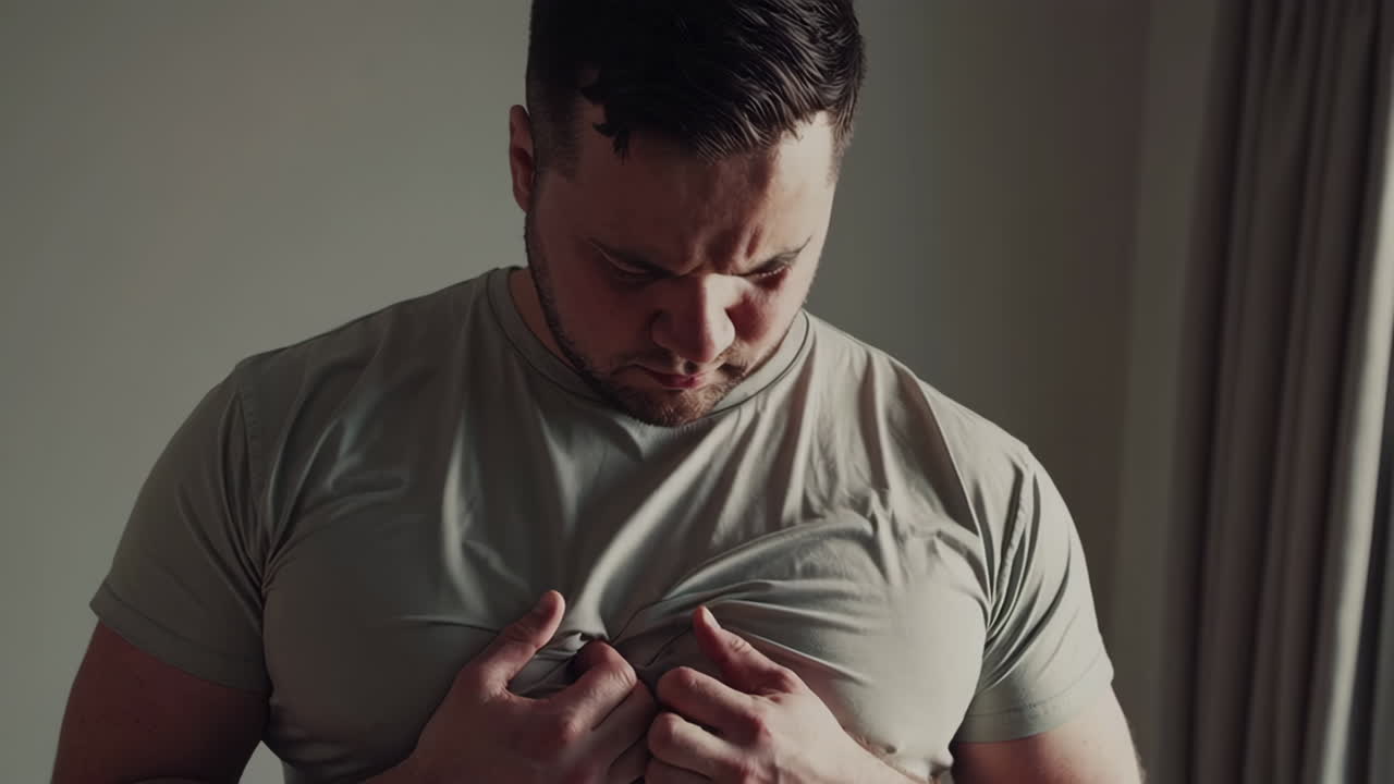 Man experiencing chest pain
