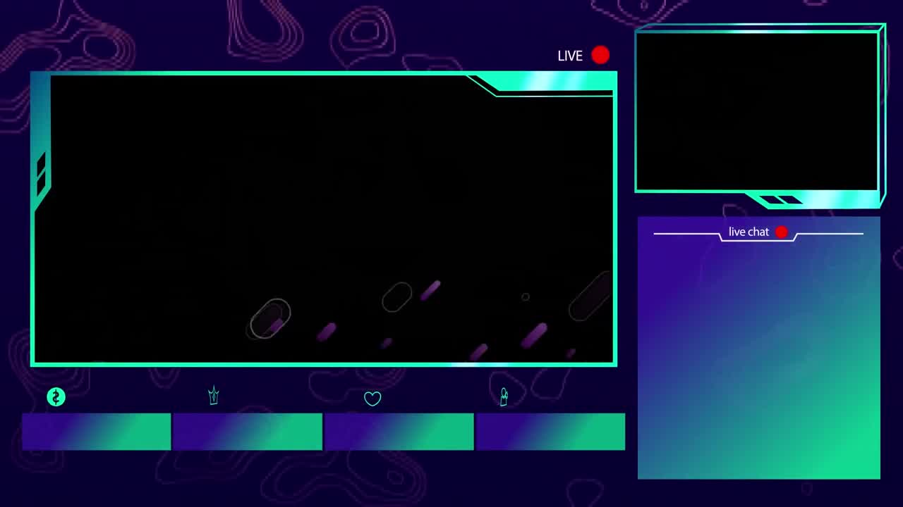 Animation of purple light trails moving on live video feed interface