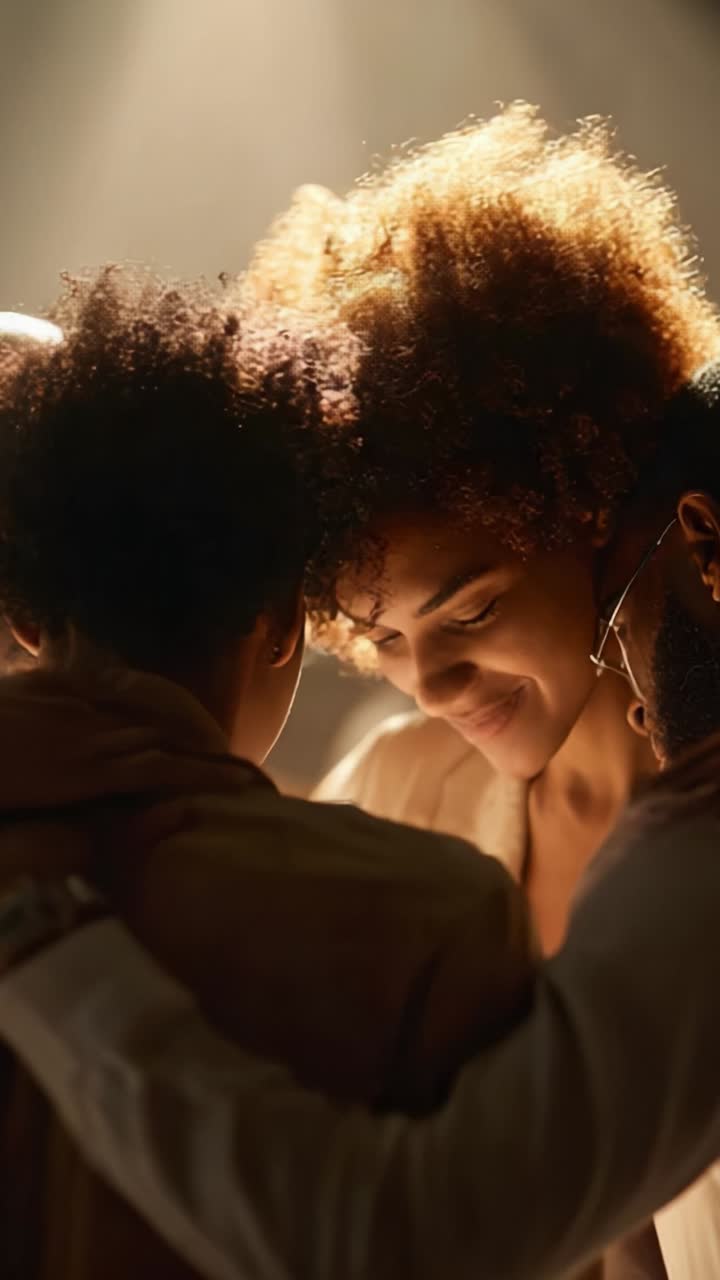 Warm Moment of Connection: A Group of Friends Sharing Laughter and Joy in an Intimate Setting with Soft Lighting Highlighting Their Expressions