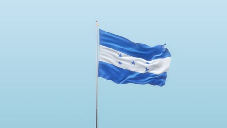 honduras flag with alpha and background with different angle of movement