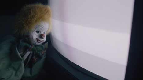 clown and old tv