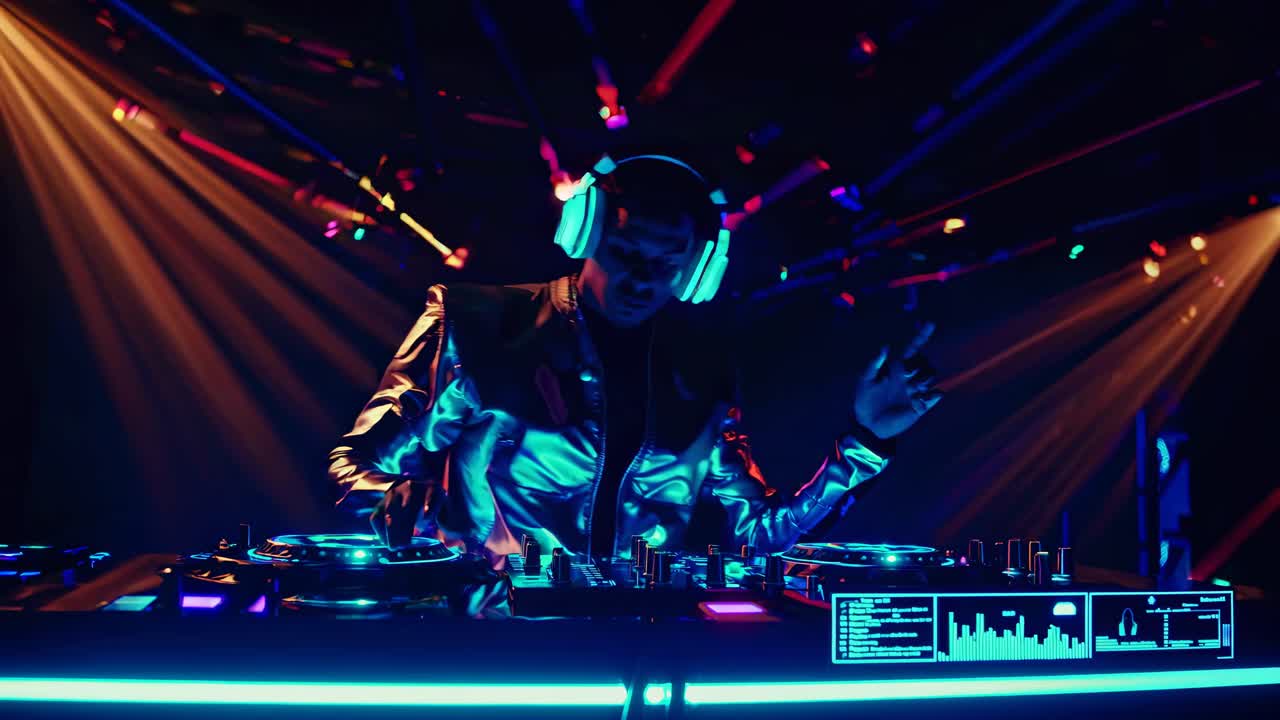 actuación de dj en un club nocturno