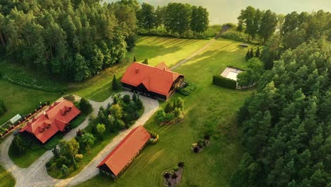 aerial view of a charm summer resort